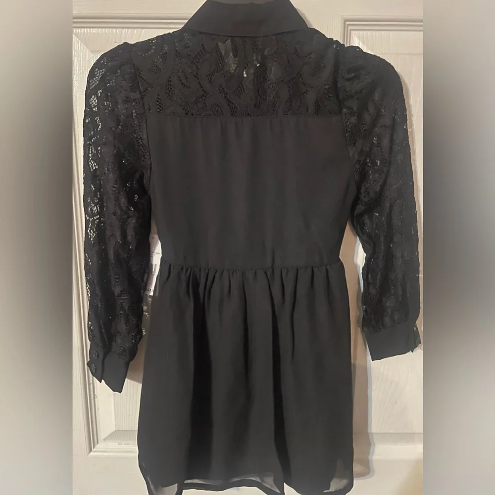 Zac Kids lace sleeve button up dress!‎ NWT  XS (4/5)